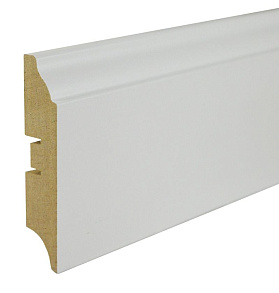 Плинтус Кронопрофиль LP 104-116 МДФ под покраску (без монтажной планки), 2050х116х16, 1 м.п.